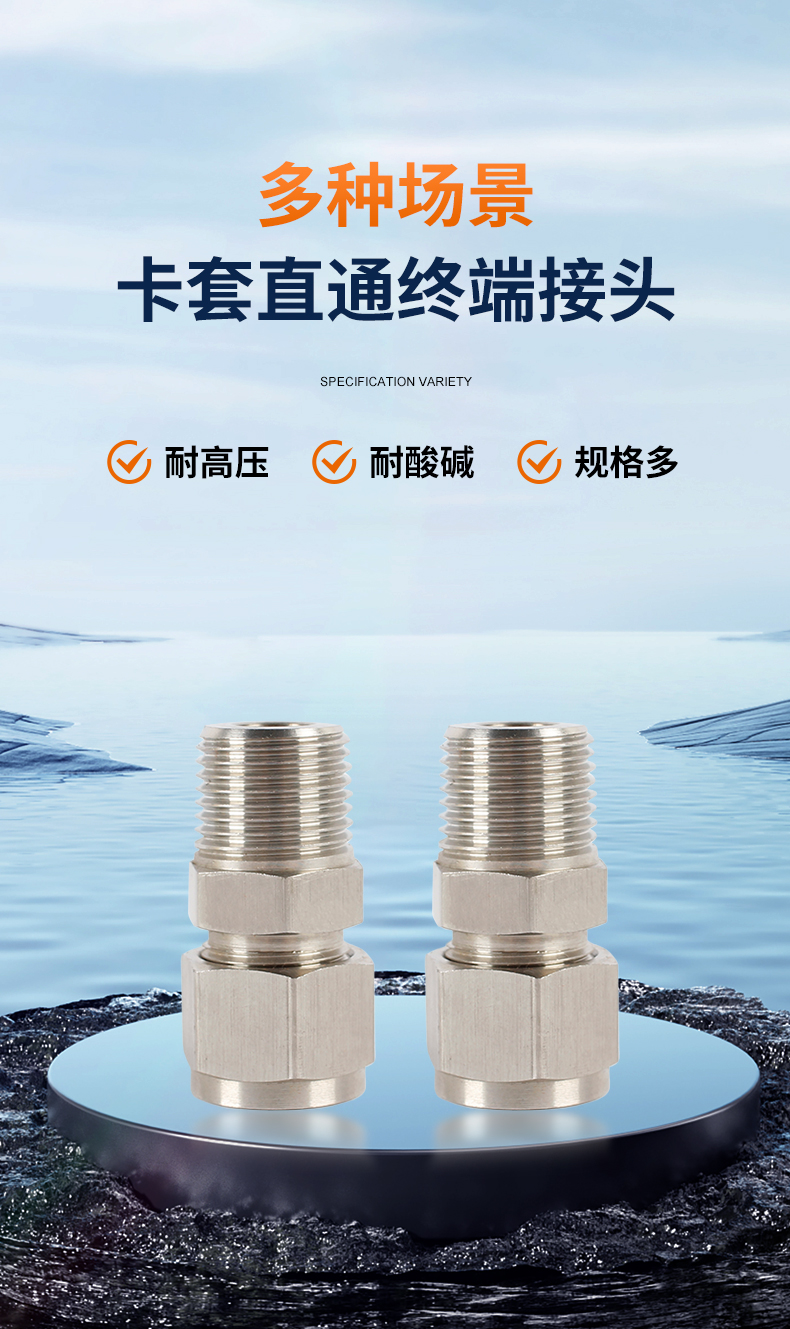 卡套直通终端接头